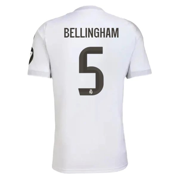 Real Madrid Bellingham 5 Fodboldtrøje Herre Hjemmebane 25/26 Real Madrid Bellingham 5 Fodboldtrøje Herre Hjemmebane 25/26