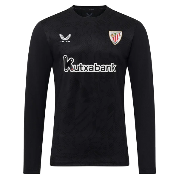 Athletic Bilbao Målmandstrøje Herre 25/26 Sort Langærmet Athletic Bilbao Målmandstrøje Herre 25/26 Sort Langærmet