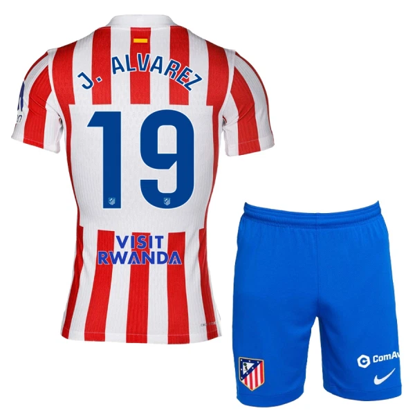 Atlético Madrid J. Alvarez 19 Fodboldtrøje Børn Hjemmebane 25/26 Atlético Madrid J. Alvarez 19 Fodboldtrøje Børn Hjemmebane 25/26