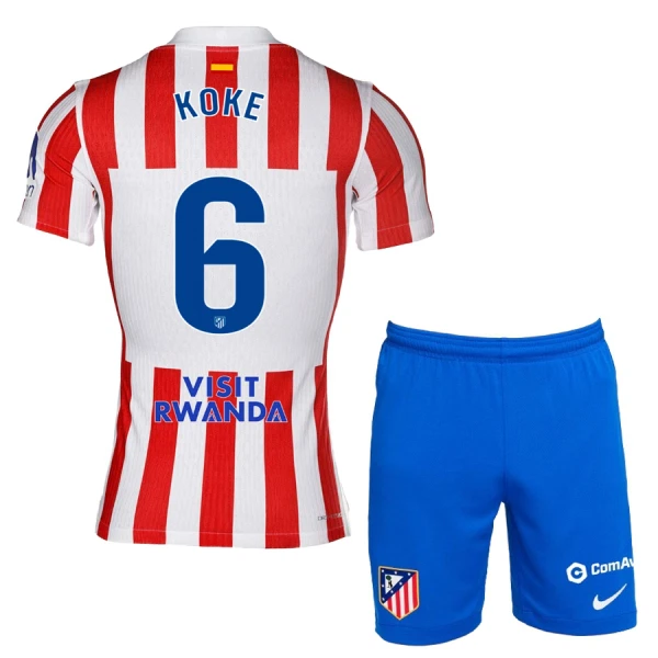 Atlético Madrid Koke 6 Fodboldtrøje Børn Hjemmebane 25/26 Atlético Madrid Koke 6 Fodboldtrøje Børn Hjemmebane 25/26
