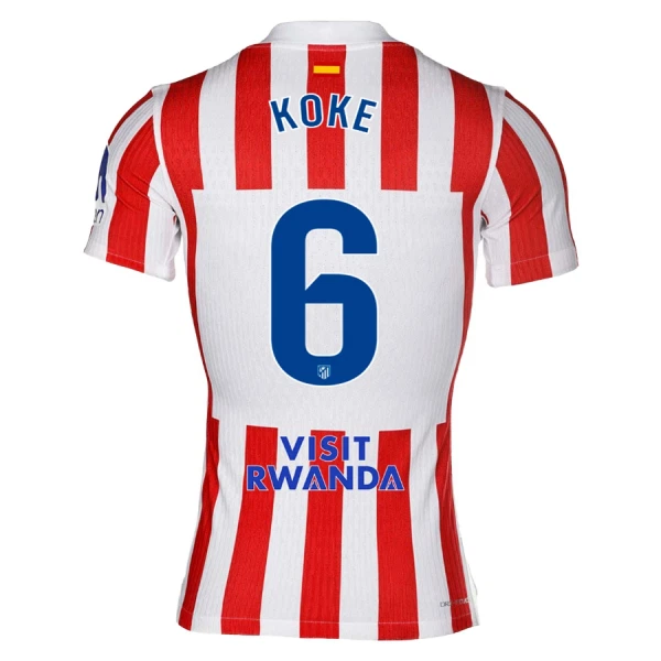 Atlético Madrid Koke 6 Fodboldtrøje Herre Hjemmebane 25/26 Atlético Madrid Koke 6 Fodboldtrøje Herre Hjemmebane 25/26