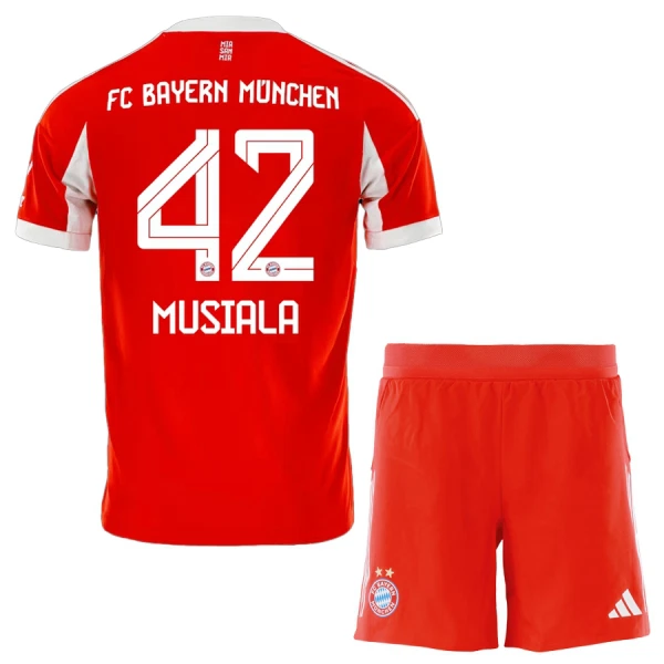 FC Bayern München Jamal Musiala 42 Fodboldtrøje Børn Hjemmebane 25/26 FC Bayern München Jamal Musiala 42 Fodboldtrøje Børn Hjemmebane 25/26