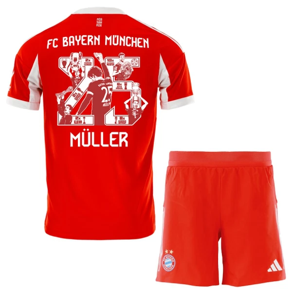 FC Bayern München Thomas Müller 25 Fodboldtrøje Børn Hjemmebane 25/26 Speciel FC Bayern München Thomas Müller 25 Fodboldtrøje Børn Hjemmebane 25/26 Speciel