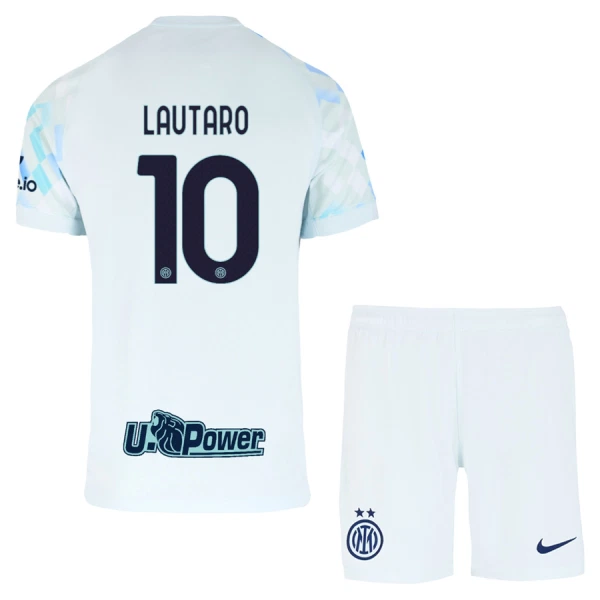 Inter Milan Lautaro Martinez 10 Fodboldtrøje Børn Udebane 25/26 Inter Milan Lautaro Martinez 10 Fodboldtrøje Børn Udebane 25/26