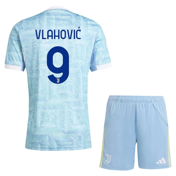Juventus Vlahovic 9 Fodboldtrøje Børn Udebane 25/26 Juventus Vlahovic 9 Fodboldtrøje Børn Udebane 25/26