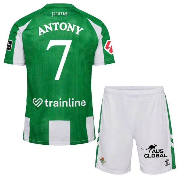 Real Betis Antony 7 Fodboldtrøje Børn Hjemmebane 25/26 Real Betis Antony 7 Fodboldtrøje Børn Hjemmebane 25/26