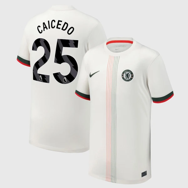 Chelsea Caicedo 25 Fodboldtrøje Herre Udebane 25/26 Chelsea Caicedo 25 Fodboldtrøje Herre Udebane 25/26
