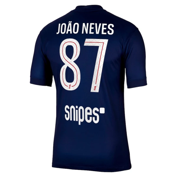 Paris Saint-Germain Joao Neves 87 Fodboldtrøje Herre Hjemmebane 25/26