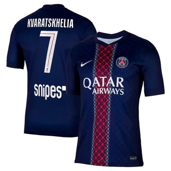 Paris Saint-Germain Kvaratskhelia 7 Fodboldtrøje Herre Hjemmebane 25/26 Paris Saint-Germain Kvaratskhelia 7 Fodboldtrøje Herre Hjemmebane 25/26