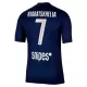 Paris Saint-Germain Kvaratskhelia 7 Fodboldtrøje Herre Hjemmebane 25/26
