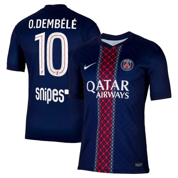 Paris Saint-Germain O. Dembele 10 Fodboldtrøje Herre Hjemmebane 25/26 Paris Saint-Germain O. Dembele 10 Fodboldtrøje Herre Hjemmebane 25/26