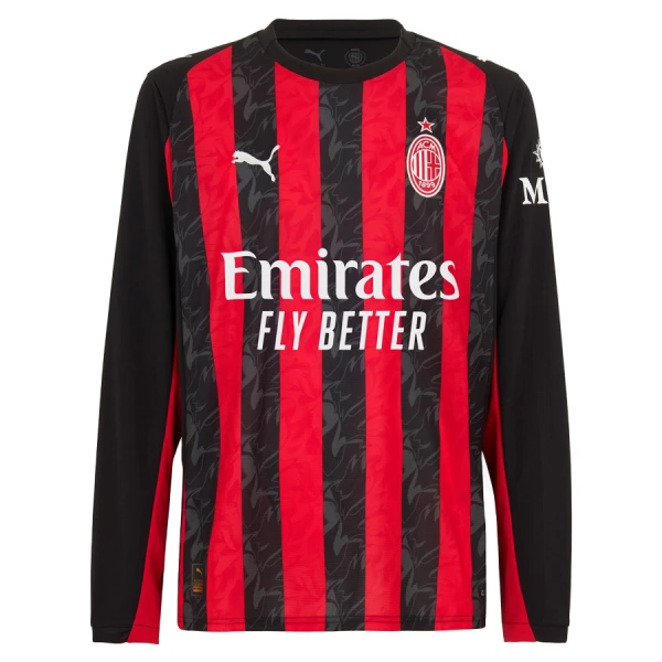AC Milan Fodboldtrøje Herre Hjemmebane 25/26 Langærmet AC Milan Fodboldtrøje Herre Hjemmebane 25/26 Langærmet