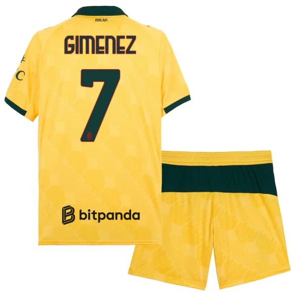 AC Milan Gimenez 7 Fodboldtrøje Børn Tredje 25/26 AC Milan Gimenez 7 Fodboldtrøje Børn Tredje 25/26