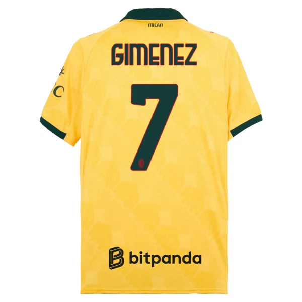 AC Milan Gimenez 7 Fodboldtrøje Herre Tredje 25/26 AC Milan Gimenez 7 Fodboldtrøje Herre Tredje 25/26