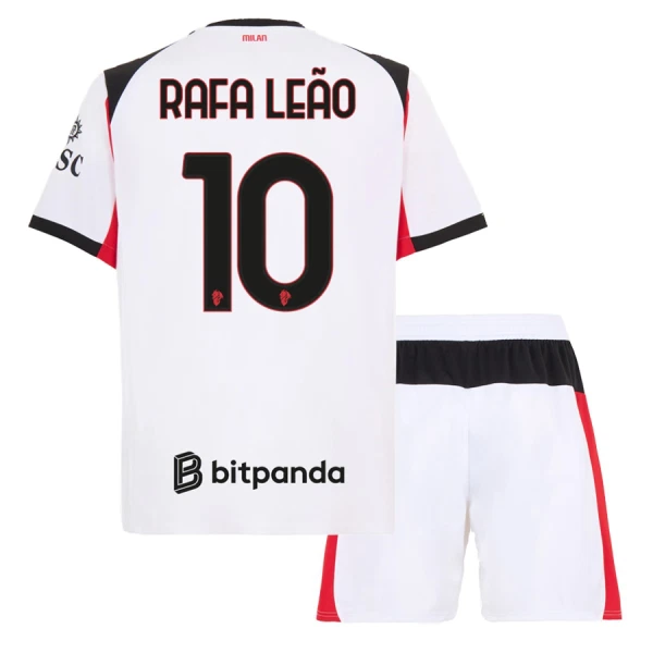 AC Milan Rafael Leao 10 Fodboldtrøje Børn Udebane 25/26 AC Milan Rafael Leao 10 Fodboldtrøje Børn Udebane 25/26