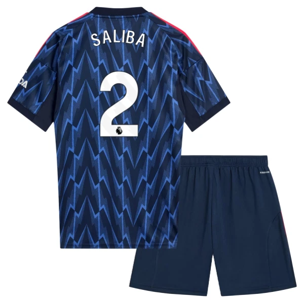 Arsenal Saliba 2 Fodboldtrøje Børn Udebane 25/26 Arsenal Saliba 2 Fodboldtrøje Børn Udebane 25/26