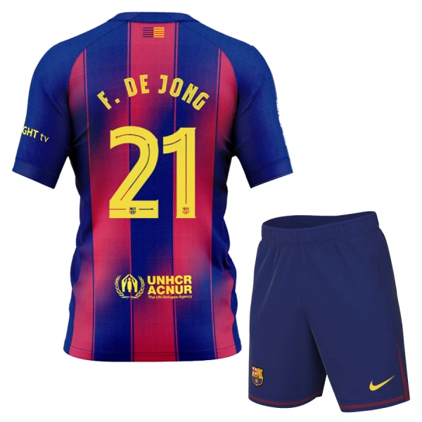FC Barcelona Frenkie de Jong 21 Fodboldtrøje Børn Hjemmebane 25/26 FC Barcelona Frenkie de Jong 21 Fodboldtrøje Børn Hjemmebane 25/26
