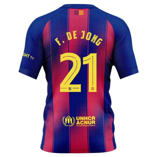 FC Barcelona Frenkie de Jong 21 Fodboldtrøje Herre Hjemmebane 25/26 FC Barcelona Frenkie de Jong 21 Fodboldtrøje Herre Hjemmebane 25/26