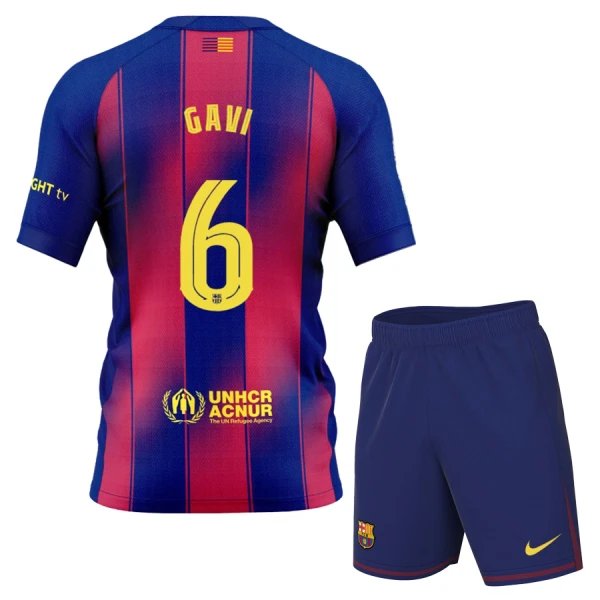 FC Barcelona Gavi 6 Fodboldtrøje Børn Hjemmebane 25/26