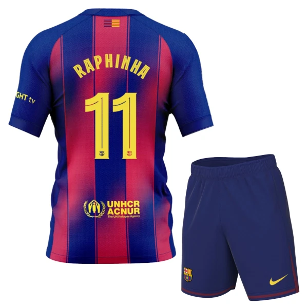 FC Barcelona Raphinha 11 Fodboldtrøje Børn Hjemmebane 25/26 FC Barcelona Raphinha 11 Fodboldtrøje Børn Hjemmebane 25/26