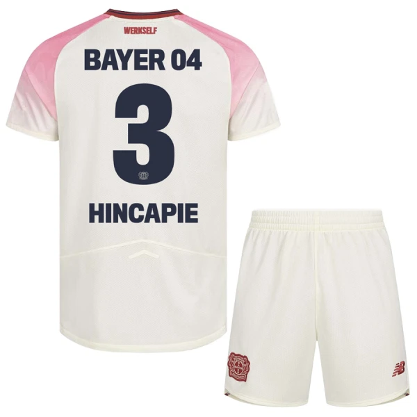 Bayer Leverkusen Piero Hincapie 3 Fodboldtrøje Børn Udebane 25/26 Bayer Leverkusen Piero Hincapie 3 Fodboldtrøje Børn Udebane 25/26