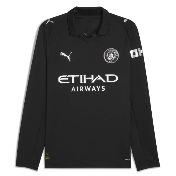 Manchester City Fodboldtrøje Herre Udebane 25/26 Langærmet Manchester City Fodboldtrøje Herre Udebane 25/26 Langærmet