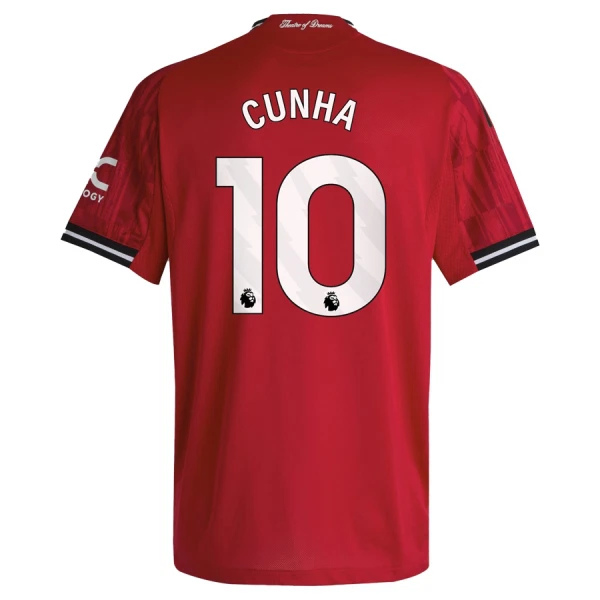 Manchester United Cunha 10 Fodboldtrøje Herre Hjemmebane 25/26 Manchester United Cunha 10 Fodboldtrøje Herre Hjemmebane 25/26