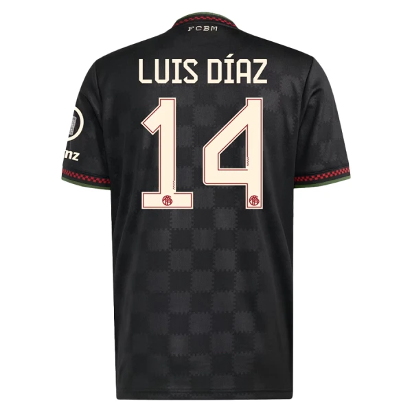 FC Bayern München Luis Díaz 14 Fodboldtrøje Herre Tredje 25/26 FC Bayern München Luis Díaz 14 Fodboldtrøje Herre Tredje 25/26