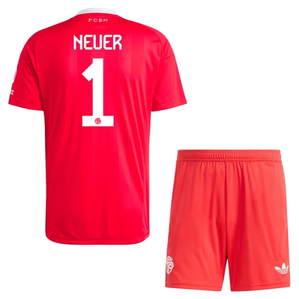 FC Bayern München Neuer 1 Målmandstrøje Børn 25/26 Rød FC Bayern München Neuer 1 Målmandstrøje Børn 25/26 Rød