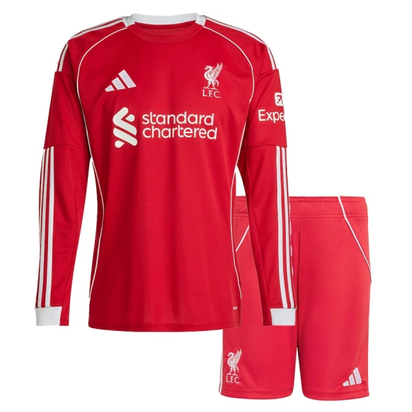 Liverpool Fodboldtrøje Børn Hjemmebane 25/26 Langærmet Liverpool Fodboldtrøje Børn Hjemmebane 25/26 Langærmet