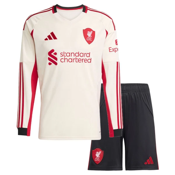 Liverpool Fodboldtrøje Børn Udebane 25/26 Langærmet Liverpool Fodboldtrøje Børn Udebane 25/26 Langærmet