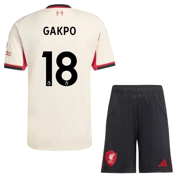 Liverpool Gakpo 18 Fodboldtrøje Børn Udebane 25/26 Liverpool Gakpo 18 Fodboldtrøje Børn Udebane 25/26
