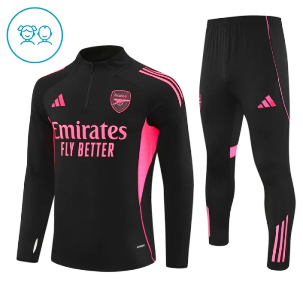 Arsenal Trænings sweatshirt sæt Børn 25/26 Sort