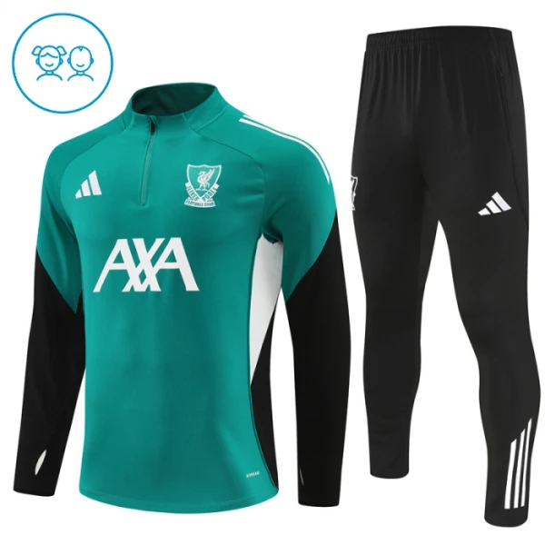 Liverpool Trænings sweatshirt sæt Børn 25/26 Grøn