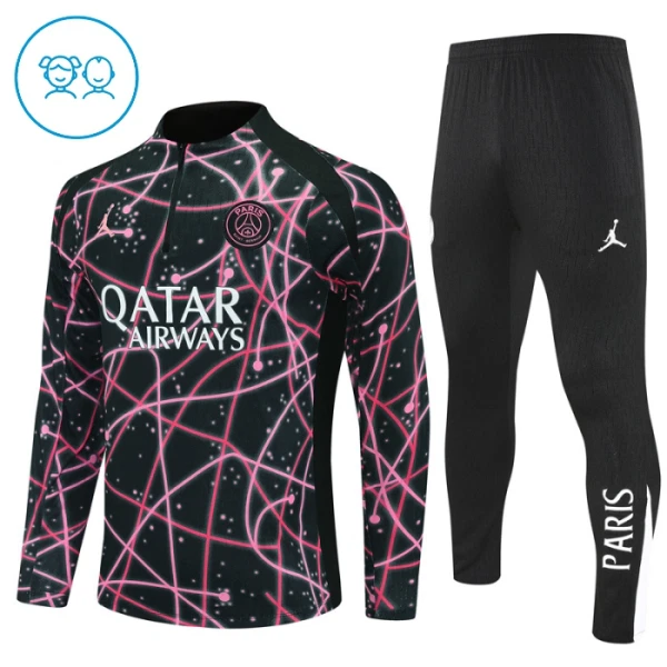 Paris Saint-Germain Trænings sweatshirt sæt Børn 25/26 Sort