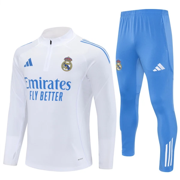 Real Madrid Trænings sweatshirt sæt Herre 25/26 Hvid