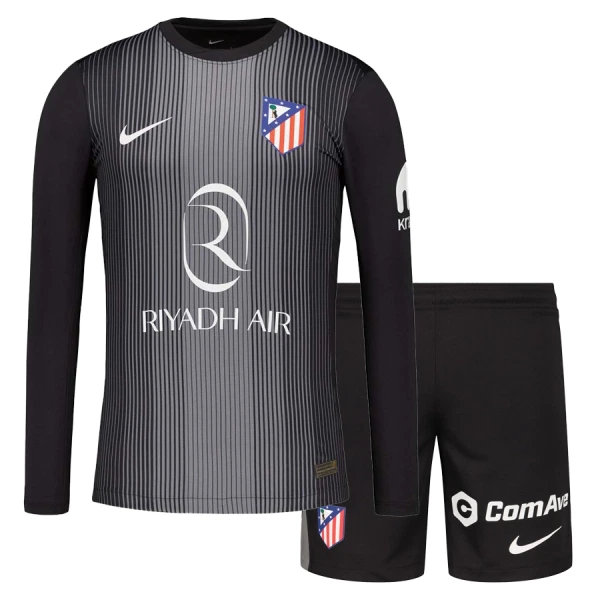 Atlético Madrid Målmandstrøje Børn 25/26 Sort Langærmet