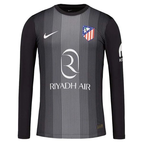 Atlético Madrid Målmandstrøje Børn 25/26 Sort Langærmet