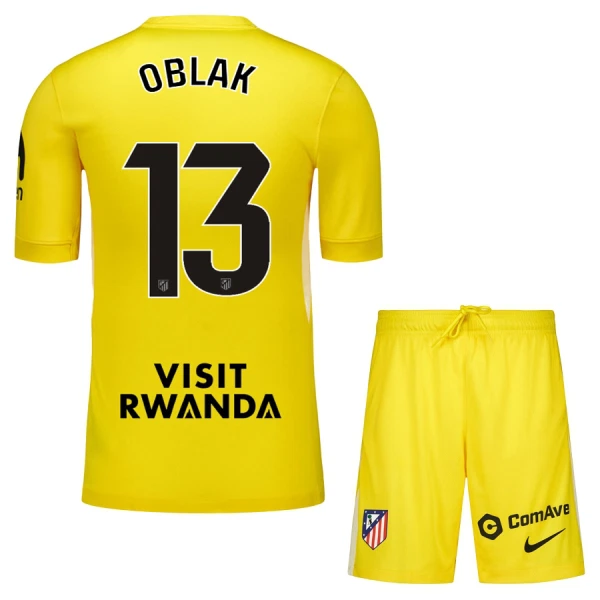 Atlético Madrid Oblak 13 Målmandstrøje Børn 25/26 Gul