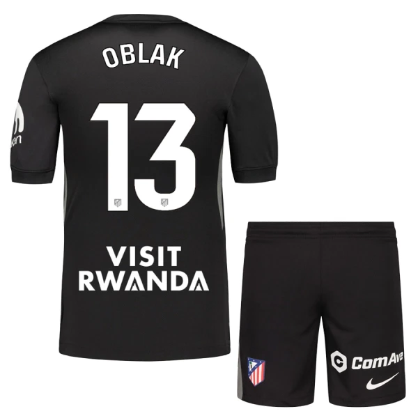 Atlético Madrid Oblak 13 Målmandstrøje Børn 25/26 Sort