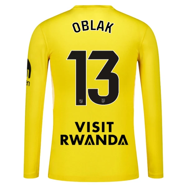 Atlético Madrid Oblak 13 Målmandstrøje Herre 25/26 Gul Langærmet