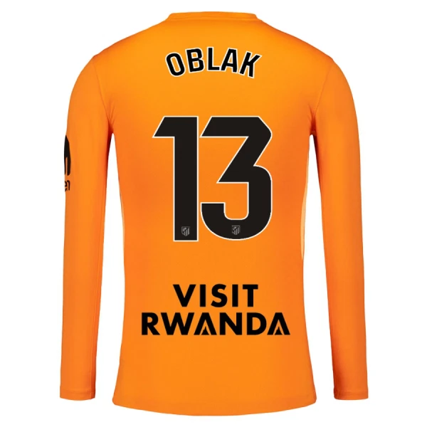 Atlético Madrid Oblak 13 Målmandstrøje Herre 25/26 Orange Langærmet