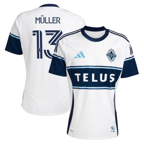 Vancouver Whitecaps FC Müller 13 Fodboldtrøje Herre Hjemmebane 25/26 Vancouver Whitecaps FC Müller 13 Fodboldtrøje Herre Hjemmebane 25/26