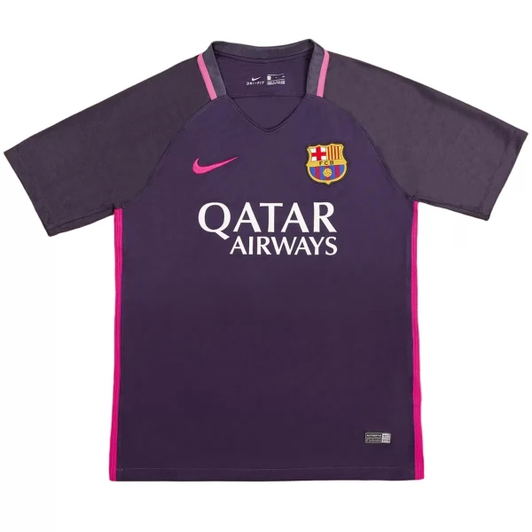 Barcelona 2016-17 Fodboldtrøje Herre Udebane Retro
