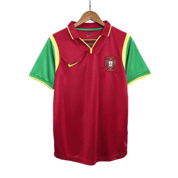 Portugal Fodboldtrøje Herre Hjemmebane Retro 1998 Portugal Fodboldtrøje Herre Hjemmebane Retro 1998