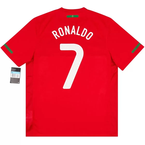 Portugal Ronaldo 7 2010 Fodboldtrøje Herre Hjemmebane Retro