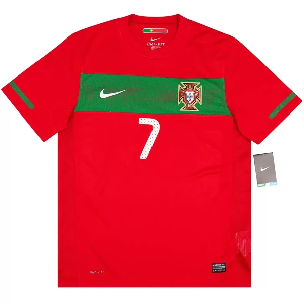 Portugal Ronaldo 7 2010 Fodboldtrøje Herre Hjemmebane Retro