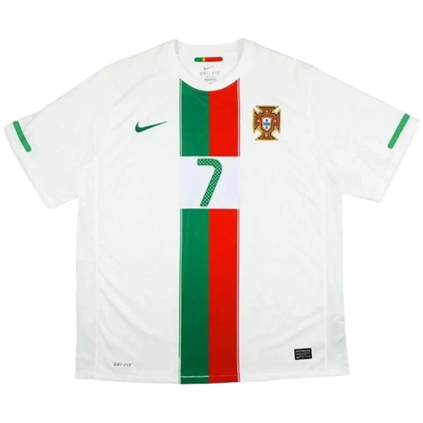 Portugal Ronaldo 7 2010 Fodboldtrøje Herre Udebane Retro