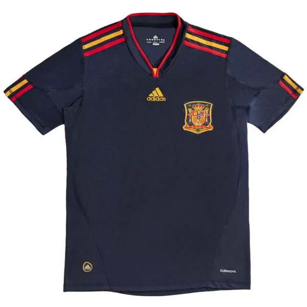 Spanien 2010 Fodboldtrøje Herre Udebane Retro Spanien 2010 Fodboldtrøje Herre Udebane Retro