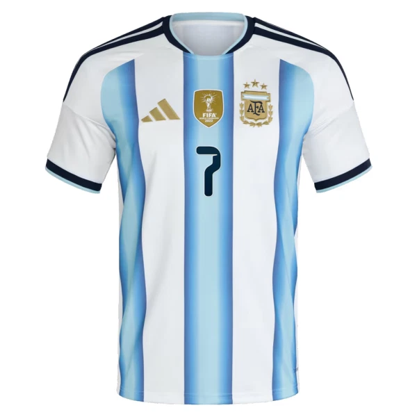 Argentina De Paul 7 Fodboldtrøje Børn Hjemmebane VM 2026